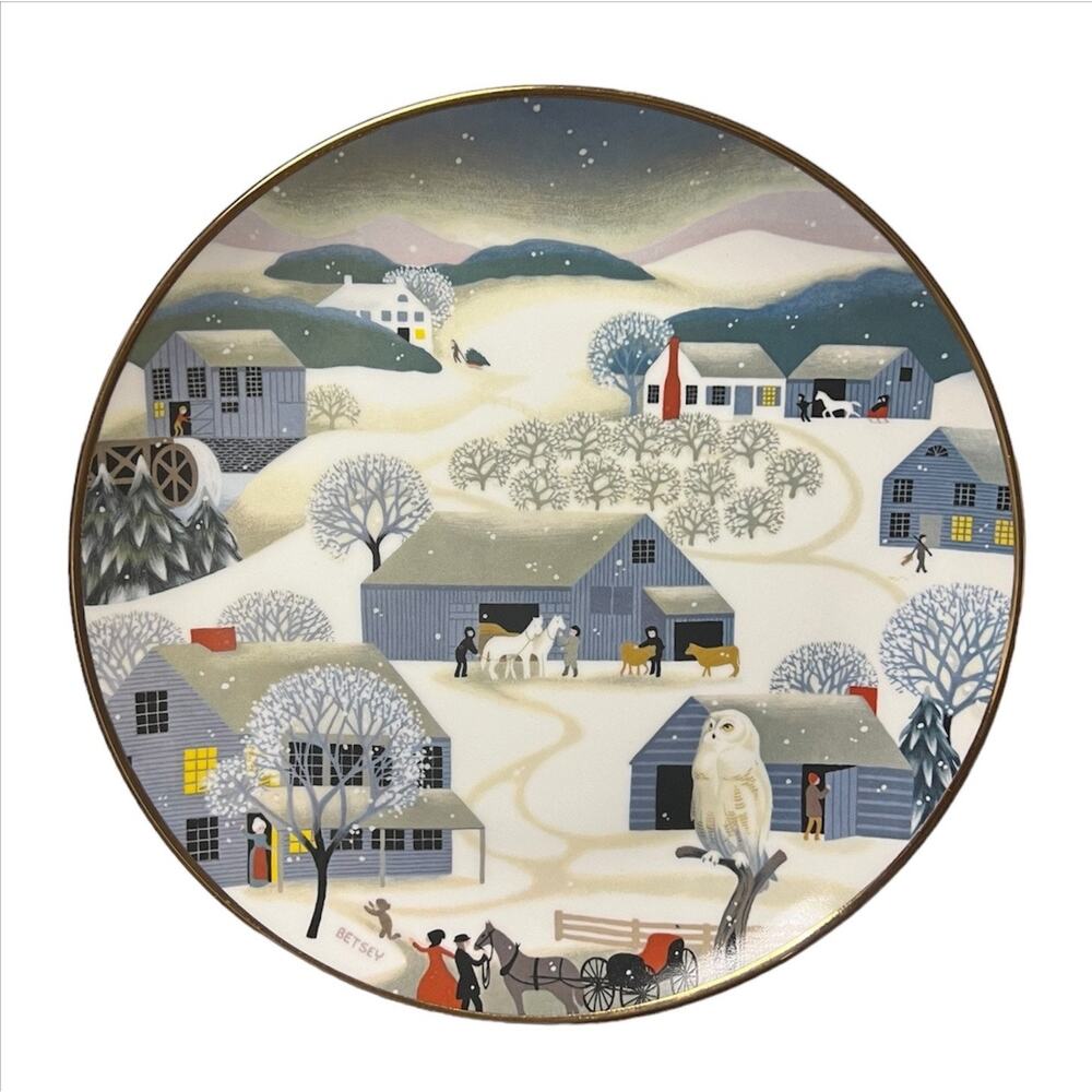 1979 World Book Annual Christmas Plate "Silent Night" Betsey Bates